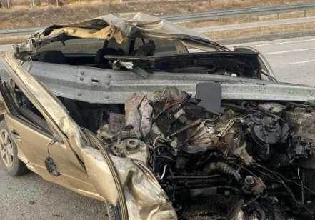 Afyon'da korkutan kaza: Bu araçtan sağ çıktı!