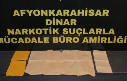 Afyon'da uyuşturucu ile yakalanan 2 kişiye gözaltı
