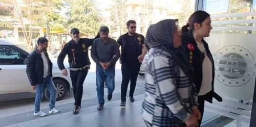 Afyon'da yaşlı çifti öldüren komşu karı koca adliyede!