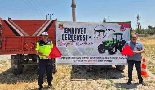 Afyon jandarmasından tarım araçlarına güvenlik desteği