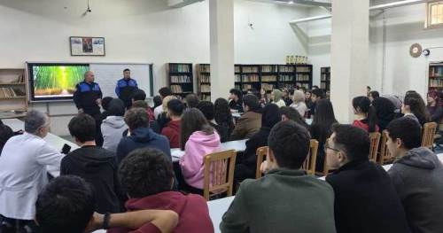 Afyon Lisesi öğrencilerine polislerden güvenlik eğitimi