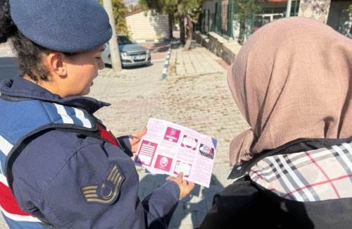 Afyonkarahisar’da jandarmadan kadına şiddetle mücadele etkinliği