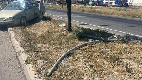 Afyonkarahisar’da korkutan kaza: 1 yaralı