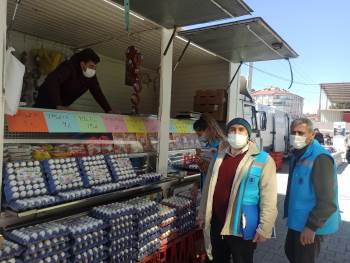 Afyonkarahisar’Da Pazarda Korona Virüs Denetimi Yapıldı
