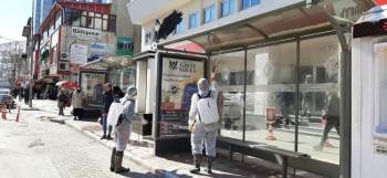 Afyonkarahisar’Da Şehrin Ortak Kullanım Alanlarında Dezenfektan Çalışmaları
