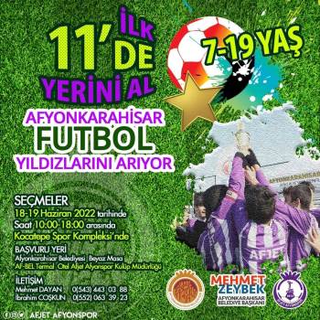 Afyonspor Yeni Yıldızlarını Arıyor
