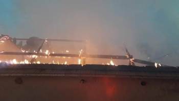 Ahır Yangınında 12 Küçükbaş Hayvan Telef Oldu
