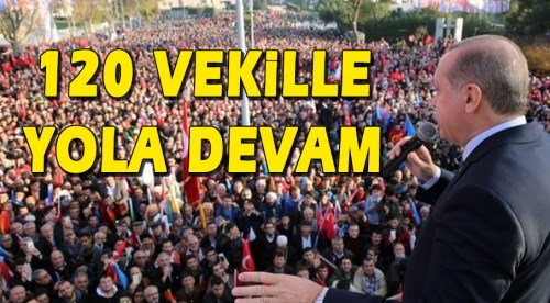 AK Parti 120 vekille yola devam