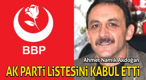 AK Parti listesinden girmeyi kabul etti