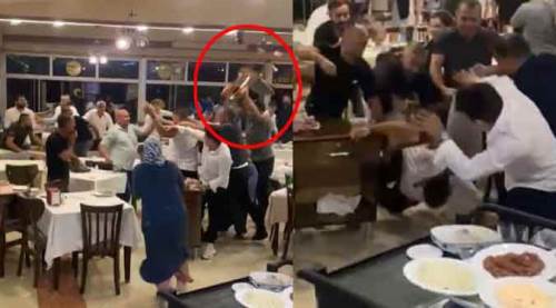 Akıl almaz anlar: Kafasında sandalye kırdılar!