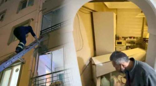 Akıl almaz kaza: Devrilen dolabın altında sıkıştı