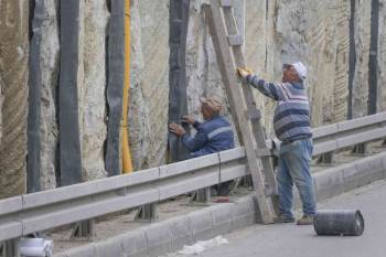 Alt Geçitte Püskürtme Beton Duvar Çalışması
