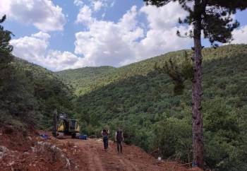 Altıntaş’Ta Orman Yolu Yapım Çalışmaları
