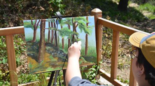 Anadolu Üniversitesi’nde dikkat çeken etkinlik: Japon Bahçesi tuvale döndü