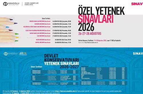 Anadolu Üniversitesi’nde yetenek sınavı heyecanı! Başvurular ne zaman?