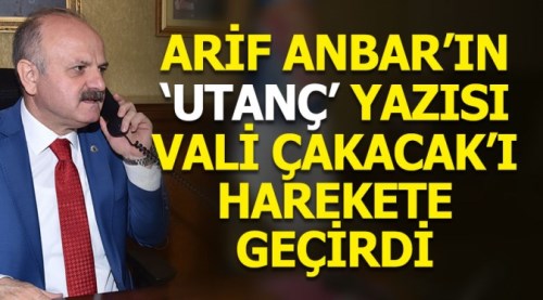 Anbar'ın utanç yazısı Vali'yi harekete geçirdi