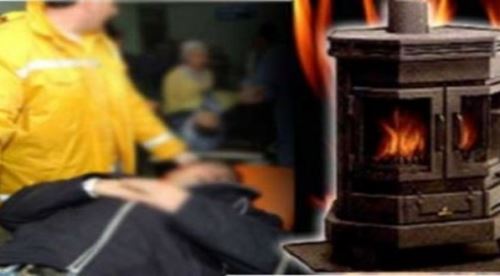 Anne ve 2 çocuğu sobadan zehirlendi