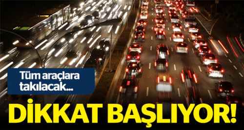 Araçlar için 'çipli takip sistemi' geliyor