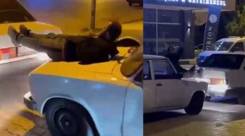 Arızalı aracı için canını hiçe saydı