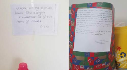 Arkalarında bıraktıkları bu notlar göz yaşarttı