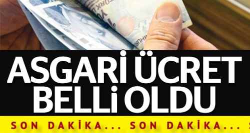 Asgari ücret belli oldu