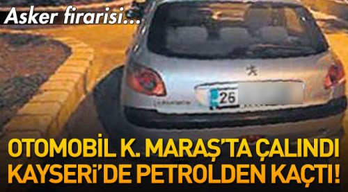 Asker firarisi Eskişehir plakalı araçla yakalandı