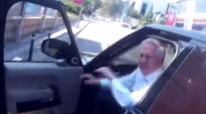 Aziz Yıldırım'ın trafikte tartışması kamerada