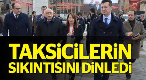 Bakan Avcı taksicilerin sıkıntılarını dinledi