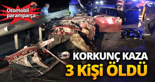 Bariyer otomobili biçti: 3 ölü