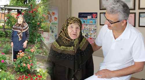 Başarılı ameliyattan sonra bahçesine döndü