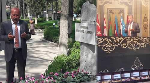 Başkan Ertuğrul Gazi'ye dua etti