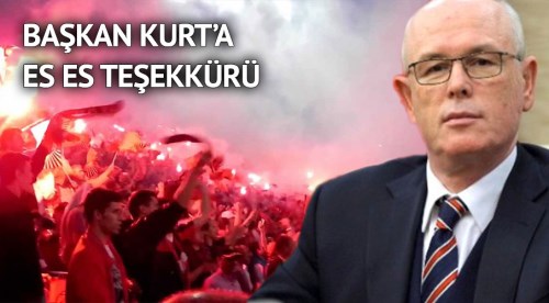 Başkan Kurt'a Eskişehirspor teşekkürü