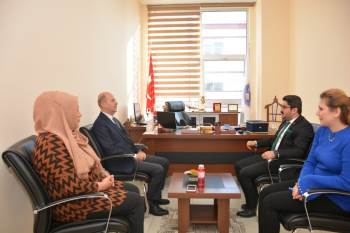 Başkan Recep Bozkurt’Tan Kyk Müdürü Özüdoğru’Ya Hayırlı Olsun Ziyareti
