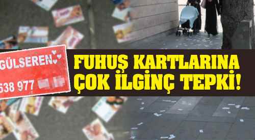 Başkent'te fuhuş kartlarına ilginç tepki