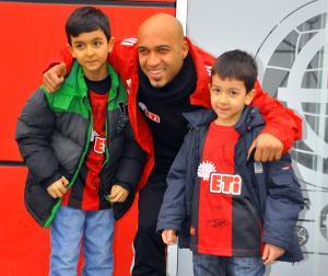 Hayallerindeki futbolcularla tanıştılar