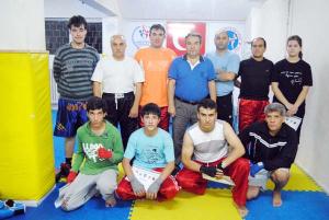 Kick Boks'çular sınavda terledi 