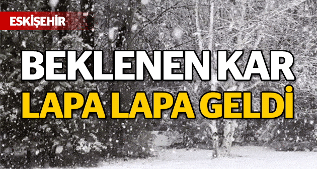 Beklenen kar lapa lapa geldi
