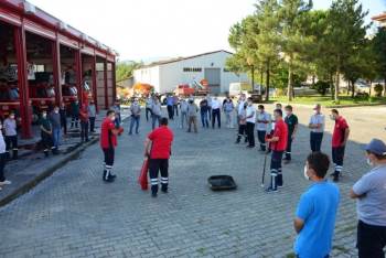 Belediye Personeline İş Güvenliği Tatbikatı
