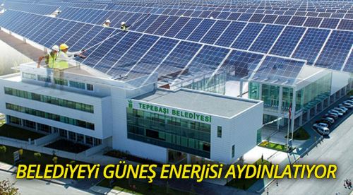 Belediyeyi güneş enerjisi aydınlatıyor