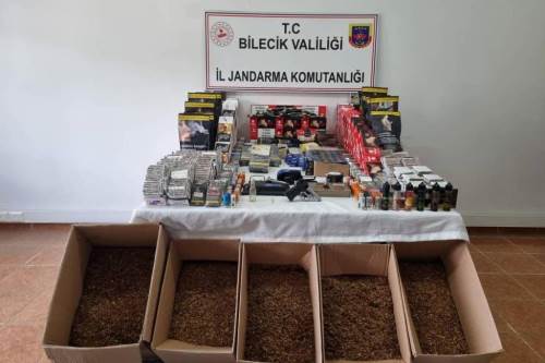 Bilecik’te büyük operasyon: Kaçak tütün, narkotik ve silahlar ele geçirildi