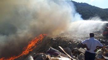 Bilecik’Te Çöplük Yangını
