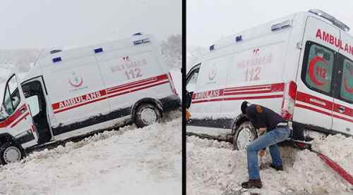 Bilecik'te hastaya giden ambulans yoldan çıktı