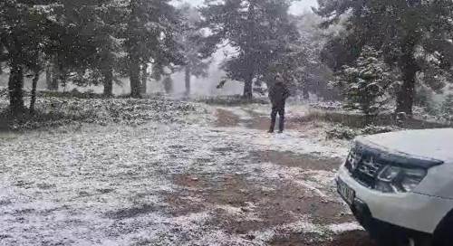 Bilecik’te kar yağışı başladı, kamp planı yarıda kaldı
