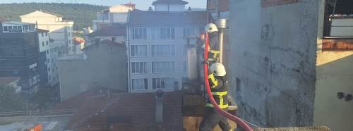 Bilecik’te restoranın bacasında korkutan yangın