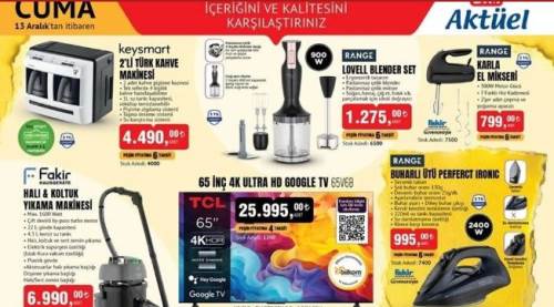 BİM 13 Aralık Kataloğu: Bim'e bu hafta Motosiklet,powerbank, kahve makinesi, halı yıkama makinesi, ısıtıcı geliyor!