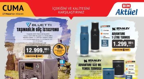 BİM 17 Mayıs Aktüel Kataloğu! BİM’de Stanley Termos, Kamp Sandalyesi ve Katlanabilir Masada İndirim Var!