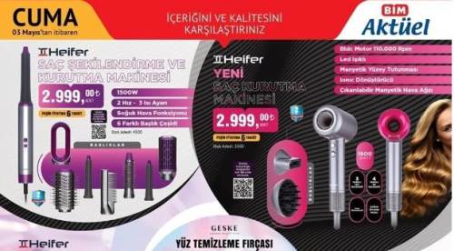 BİM'e 3 Mayıs'ta Türk Kahvesi Makinesi, Saç Şekillendirme Cihazı, Şarjlı Diş Fırçası, Şef Bıçağı, Dikey Süpürge, Plaj Sandalyesi Geliyor. BİM 3 Mayıs Kataloğu
