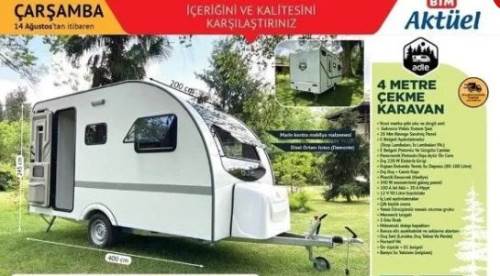 BİM'e Bu Hafta Çekme Karavan, Cam Temizleme Robotu, Deniz Scooter'ı, Trambolin ve Tiny House Geliyor! 13-16 Ağustos BİM Aktüel Ürünleri
