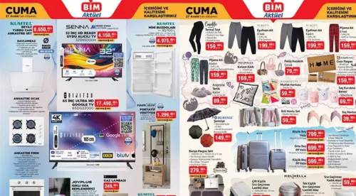 BİM'E Dubai Çikolatası, Cam Ankastre Seti, Dikey Isıtıcı, Bavul Seti Geliyor!