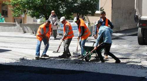 BİN 400 TON ASFALT DÖKÜLDÜ